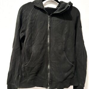 Lululemon Black Zip Up Scuba Long Sleeve Full Length Hoodie Sweatshirt Womens 12